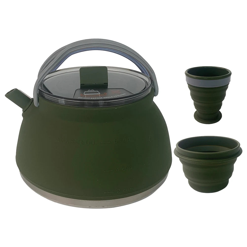 1.5L Outdoor Folding Silicone Kettle – Portable and Collapsible for Travel - Image 9