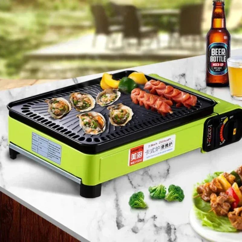 Portable Barbecue Stove – Smokeless Grill & Dual-Purpose Gas Oven