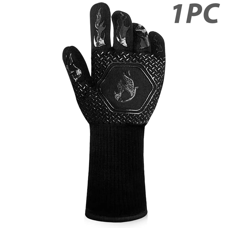 Heat-Resistant Silicone Oven Gloves for Safe Cooking & Grilling - Image 8