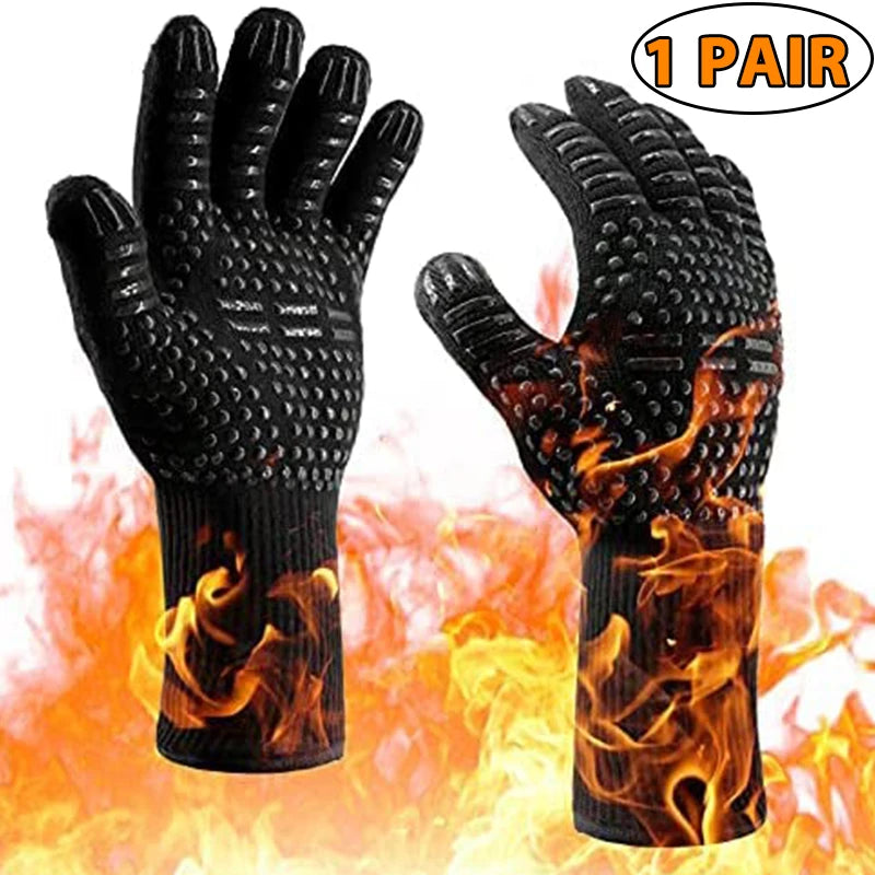 Heat-Resistant Silicone Oven Gloves for Safe Cooking & Grilling - Image 7