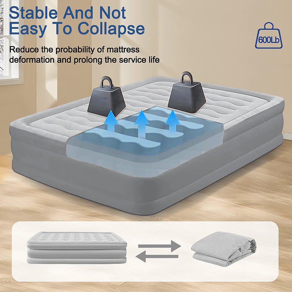 2 Person Automatic Inflatable Mattress – Perfect for Home, Camping & More - Image 3