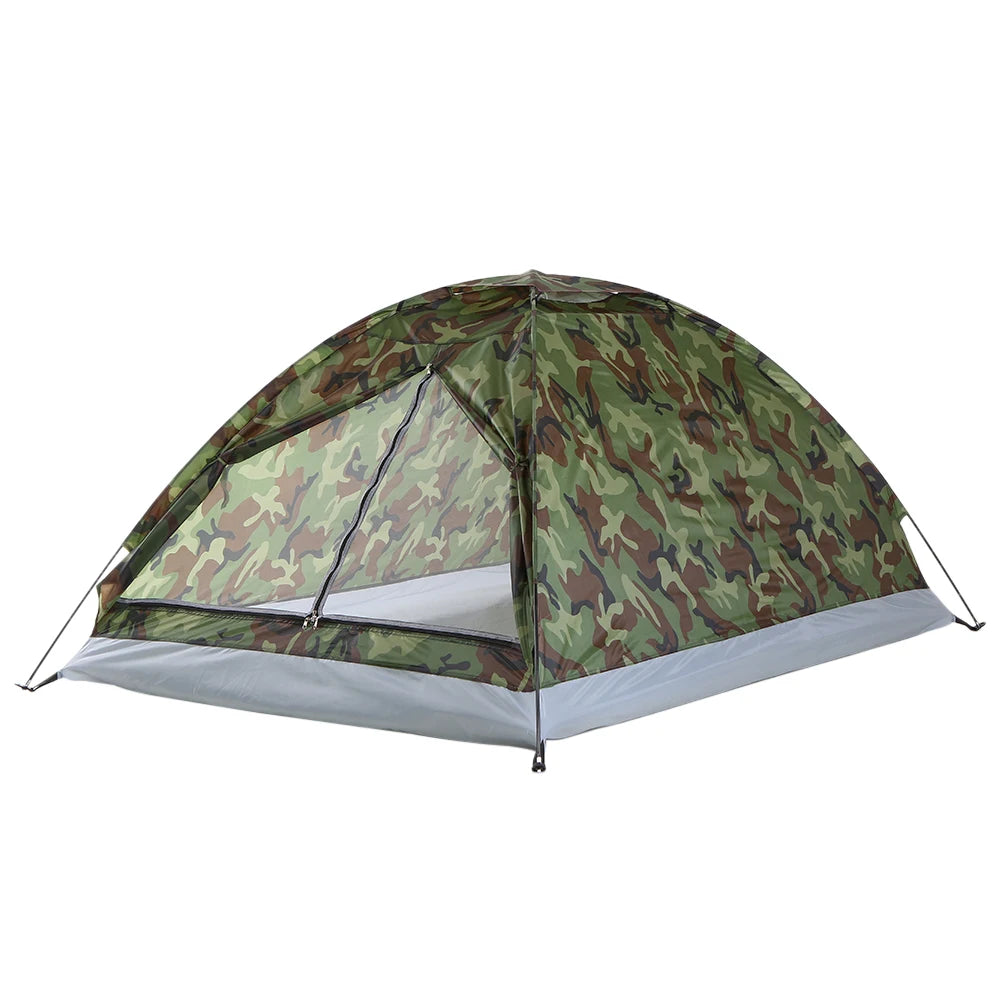 Portable Camouflage Camping Tent – Waterproof & Windproof for Outdoor Adventures
