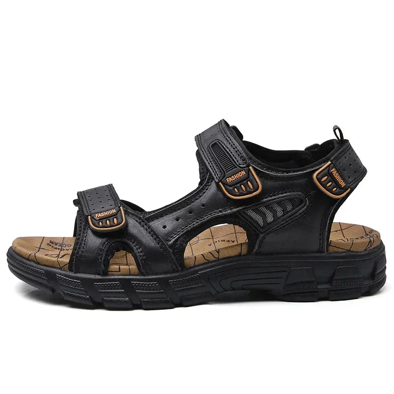Genuine Leather Men's Sandals – High-Quality Summer Footwear for Leisure & Hiking - Image 9