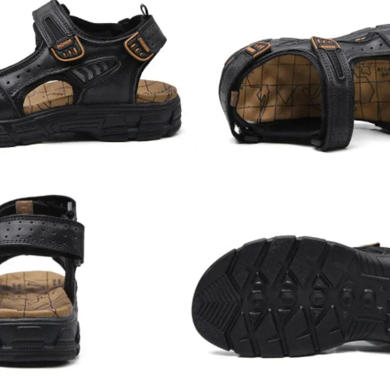 Genuine Leather Men's Sandals – High-Quality Summer Footwear for Leisure & Hiking - Image 6