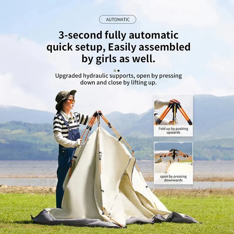 Outdoor Folding Tent – Quick Setup for 3-4 People, Perfect for Camping - Image 2