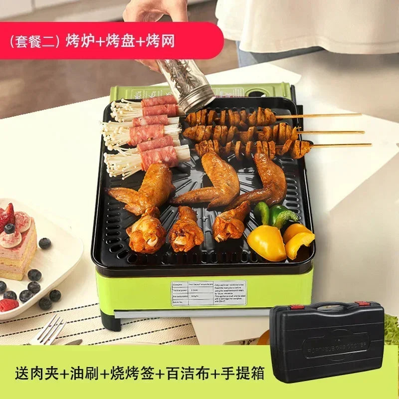 Portable Barbecue Stove – Smokeless Grill & Dual-Purpose Gas Oven - Image 9