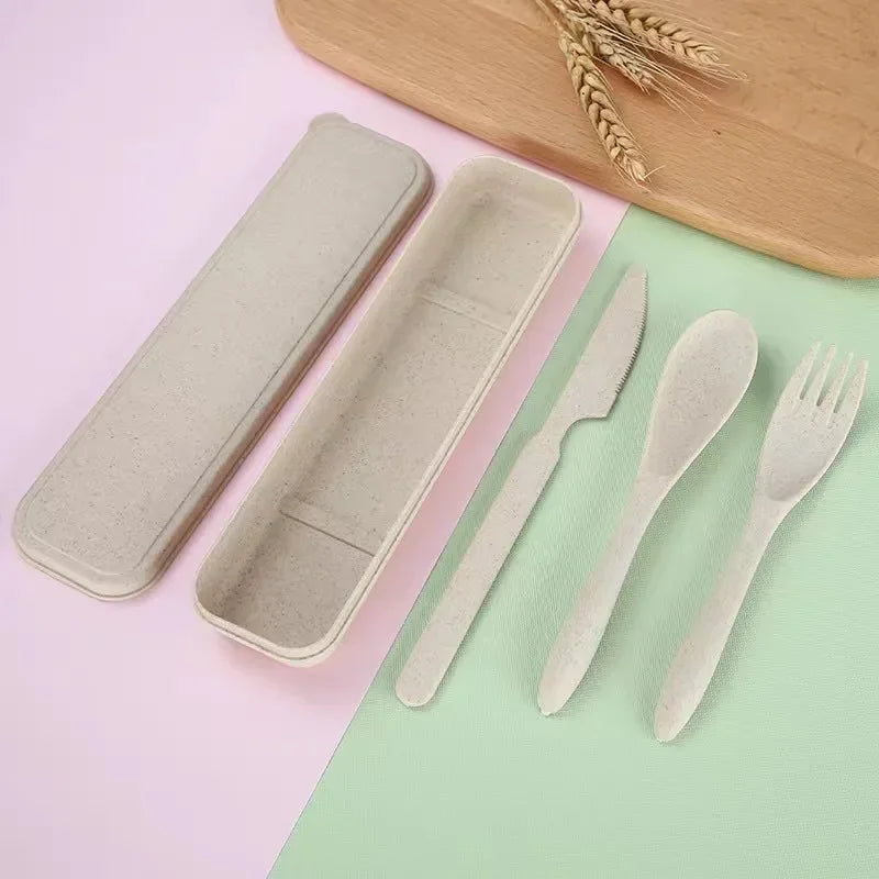 Colorful Wheat Straw Cutlery Set – Eco-Friendly Tableware for Every Occasion - Image 9