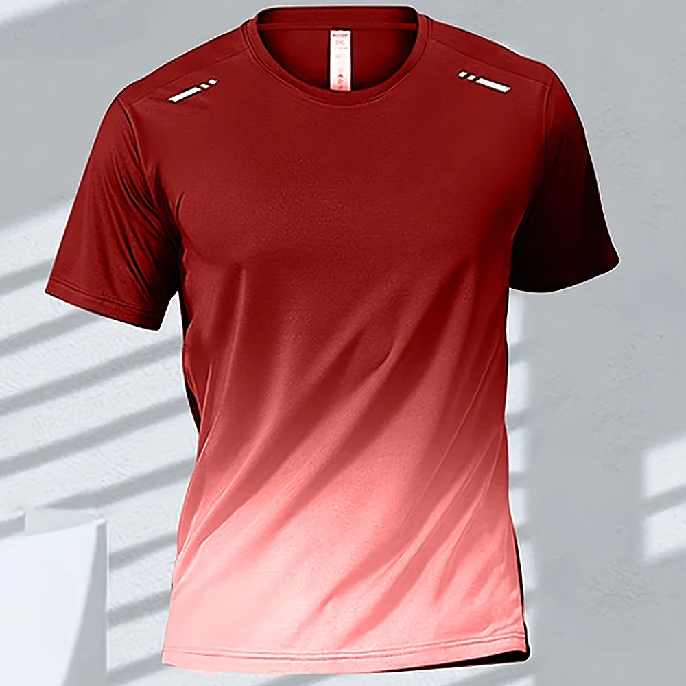Men's Quick-Drying Gradient Sports T-Shirts – Perfect for Fitness & Outdoor Activities - Image 12