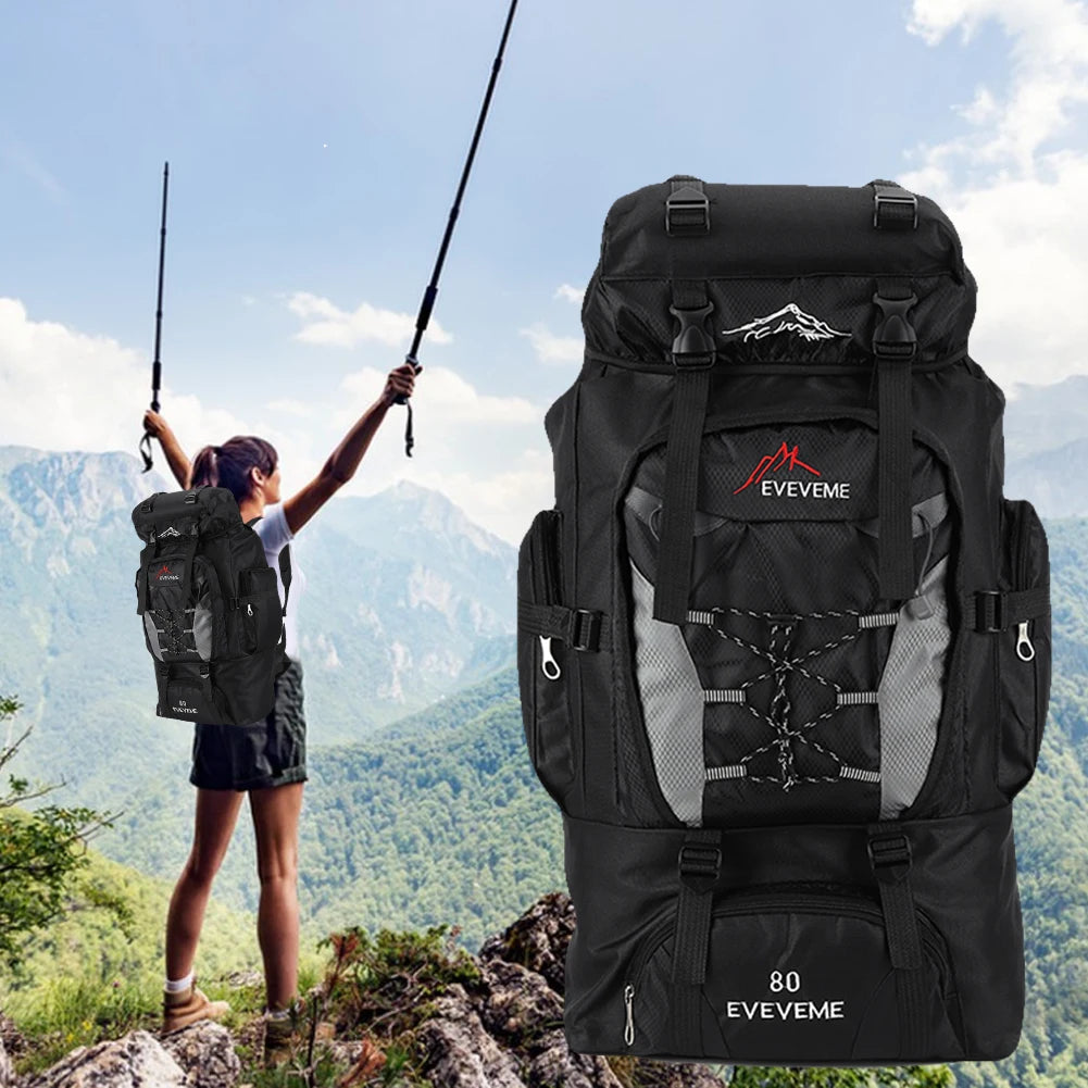 80L Waterproof Hiking Backpack – Perfect for Camping & Trekking Adventures - Image 2