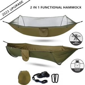 2023 Camping Hammock with Mosquito Net – Lightweight & Portable