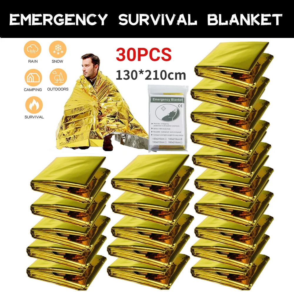 5-30Pc Outdoor Emergency Survival Blanket – Thermal & Waterproof