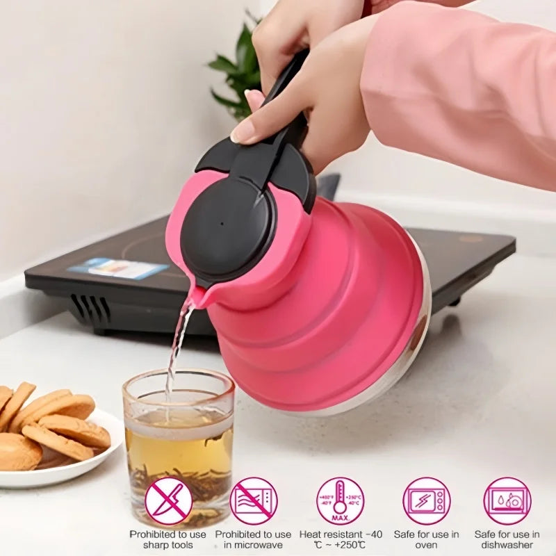 1500ML Collapsible Silicone Kettle – Perfect for Camping and Hiking - Image 3
