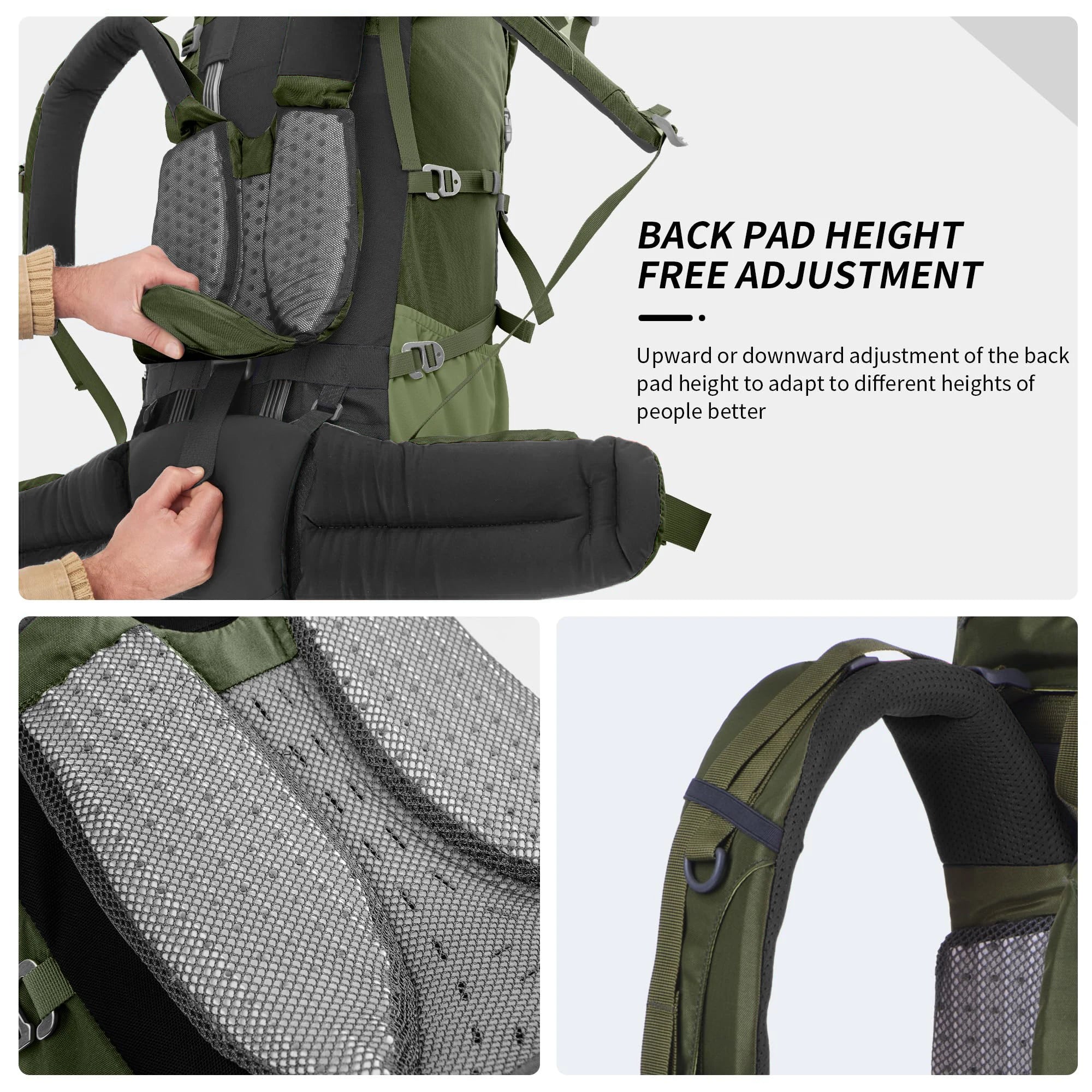 Naturehike Camping Backpacks – 55L Waterproof Hiking Trekking Packs - Image 3