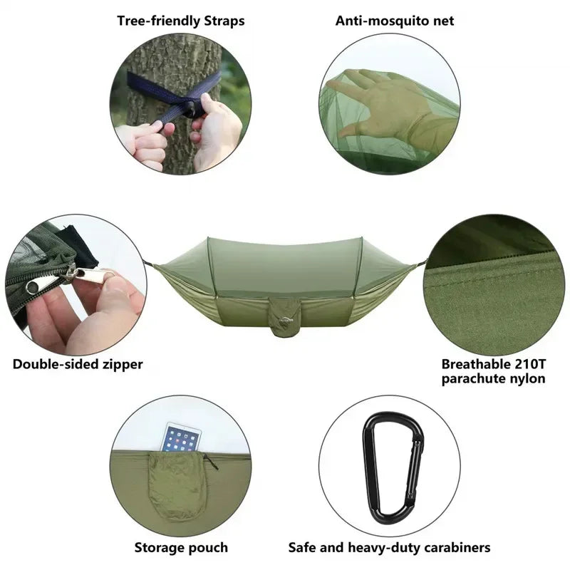 2023 Camping Hammock with Mosquito Net – Lightweight & Portable - Image 2