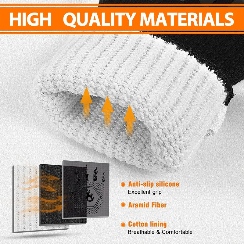 Heat-Resistant Silicone Oven Gloves for Safe Cooking & Grilling - Image 3