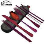 Essential 8-Piece Reusable Travel Cutlery Set for Eco-Conscious Travelers
