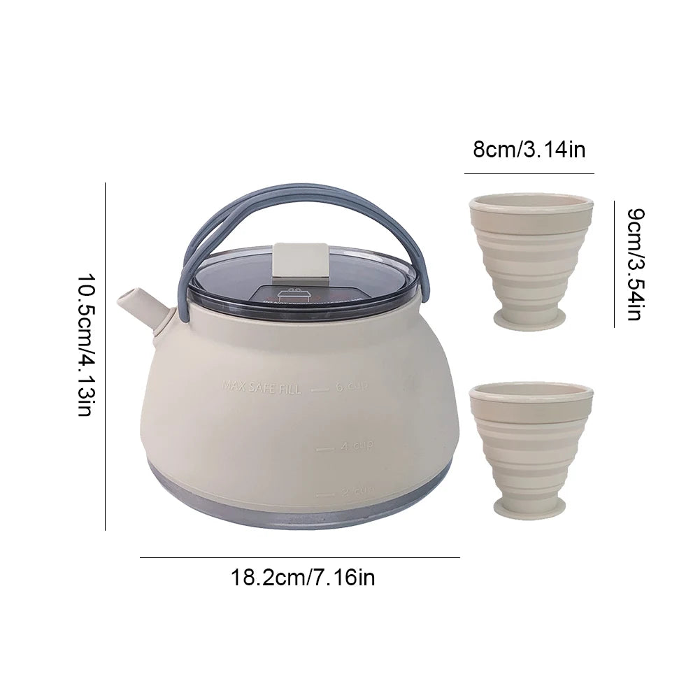 1.5L Outdoor Folding Silicone Kettle – Portable and Collapsible for Travel - Image 6