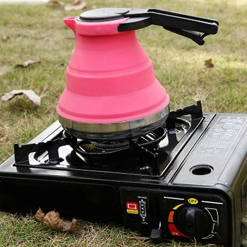 Easy Carry Silicone Folding Kettle with Steel Bottom – 1.5L Capacity - Image 5