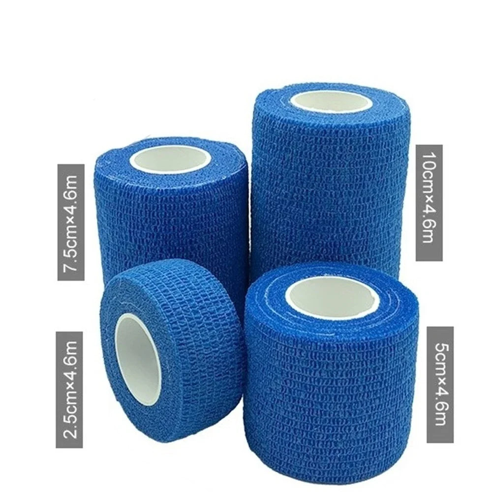 Blue Waterproof Self-Adhesive Elastic Bandage – Essential First Aid Kit