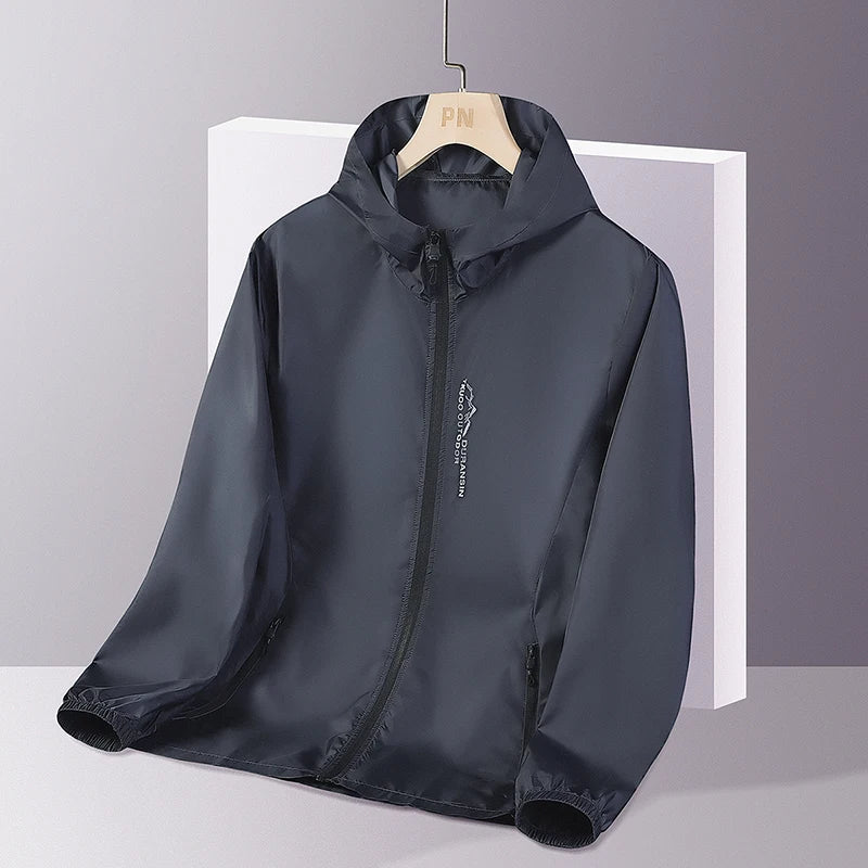 New Summer Sun Protection Clothing – Men's UV Ice Silk Hooded Jacket - Image 7