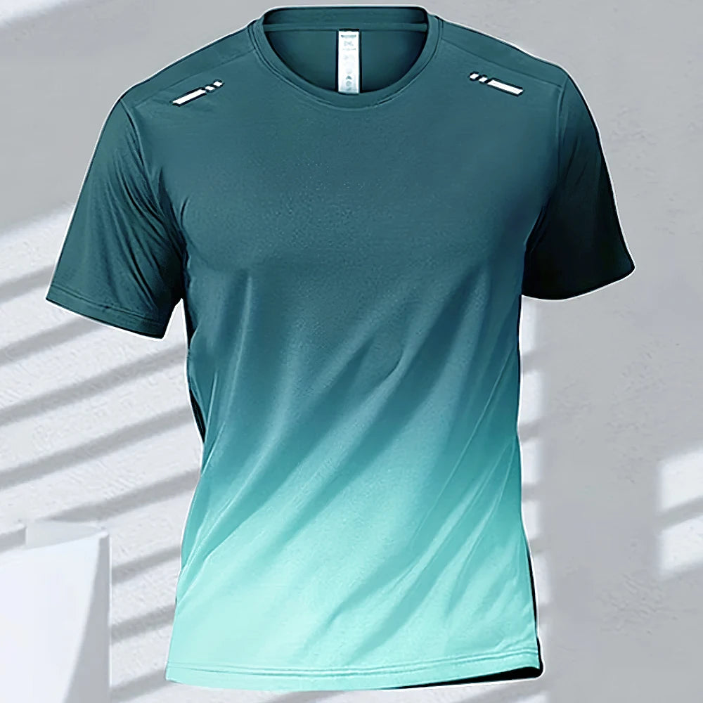 Men's Quick-Drying Gradient Sports T-Shirts – Perfect for Fitness & Outdoor Activities - Image 15