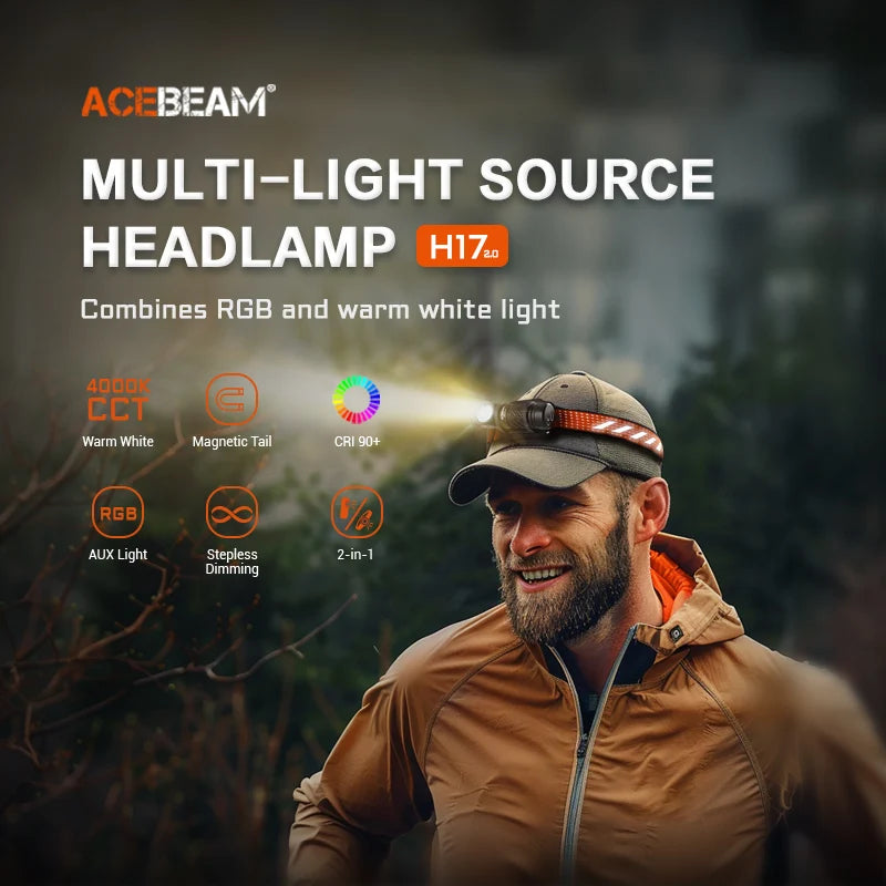 ACEBEAM H17 2.0 Headlamp – High-Performance Lighting for Every Adventure - Image 2