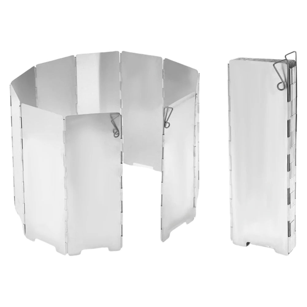 10 Plates Aluminum Wind Screen – Foldable Outdoor Stove Shield - Image 2