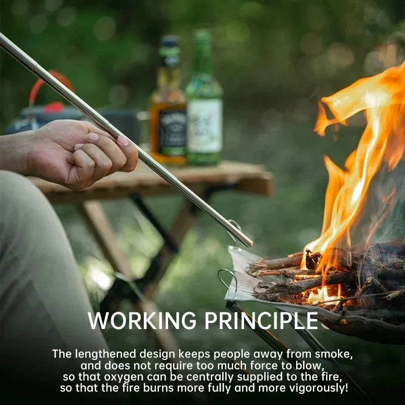 Portable Outdoor Cooking Blow Fire Tube – Essential Survival Tool - Image 2