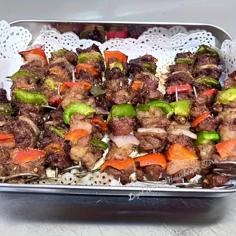 Premium 304 Stainless Steel BBQ Skewers – Perfect for Air Fryers & Ovens - Image 3