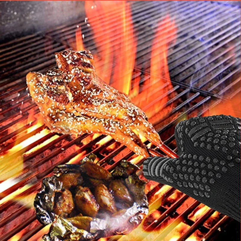 Flame Retardant Non-slip BBQ & Oven Gloves – Extreme Heat Resistance - Image 2
