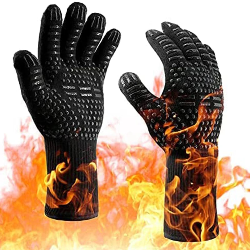 Heat-Resistant Silicone Oven Gloves for Safe Cooking & Grilling