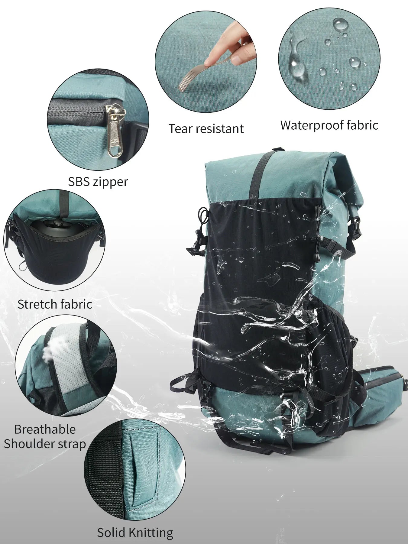 2024 New 40L Outdoor Hiking Camping Backpack – Large Capacity & Waterproof - Image 5